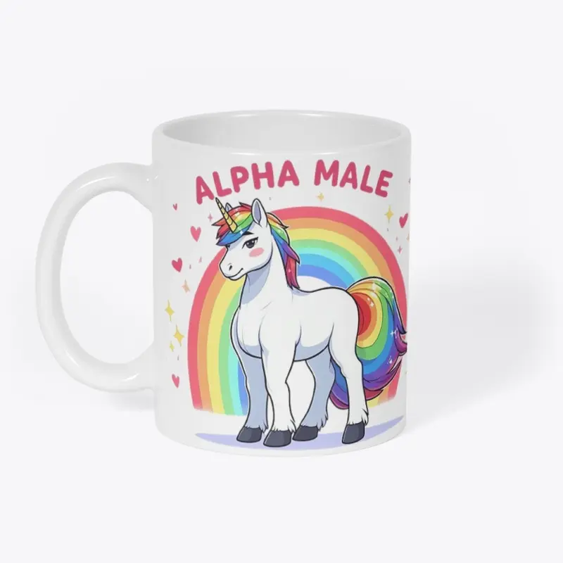 Alpha Male Unicorn With Rainbow