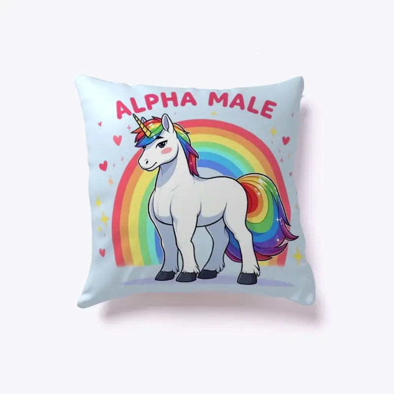 Alpha Male Unicorn With Rainbow