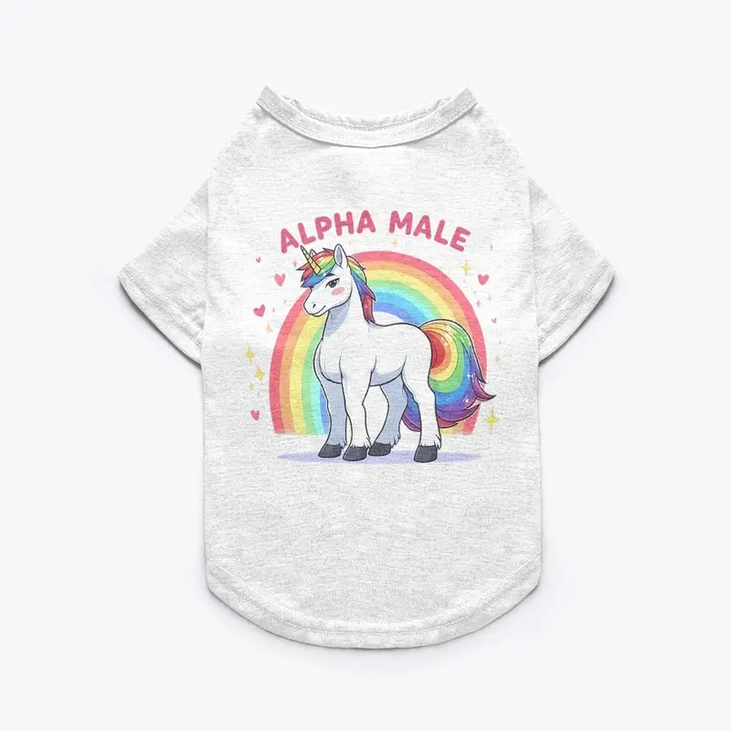 Alpha Male Unicorn With Rainbow