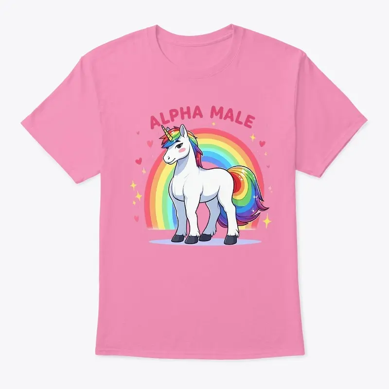 Alpha Male Unicorn With Rainbow