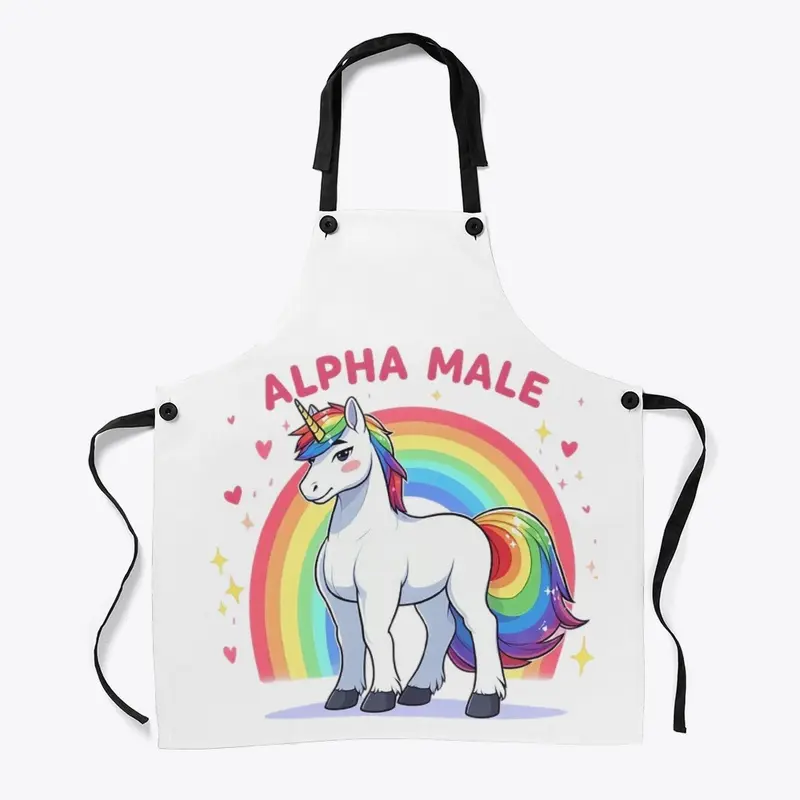 Alpha Male Unicorn With Rainbow