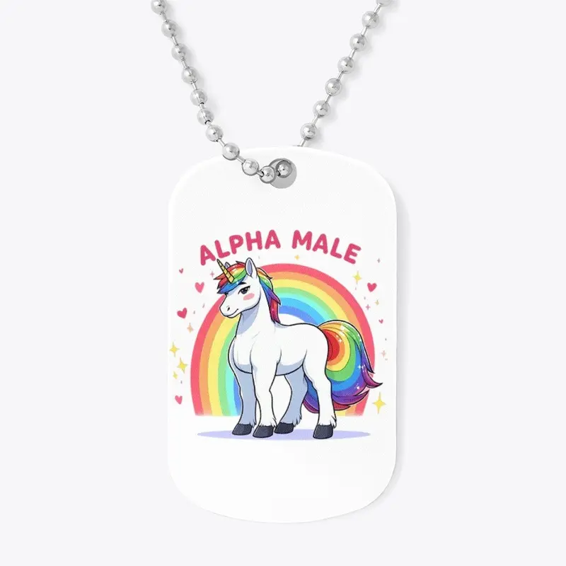 Alpha Male Unicorn With Rainbow